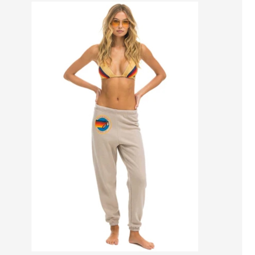 AVIATOR NATION SWEATPANTS - SAND